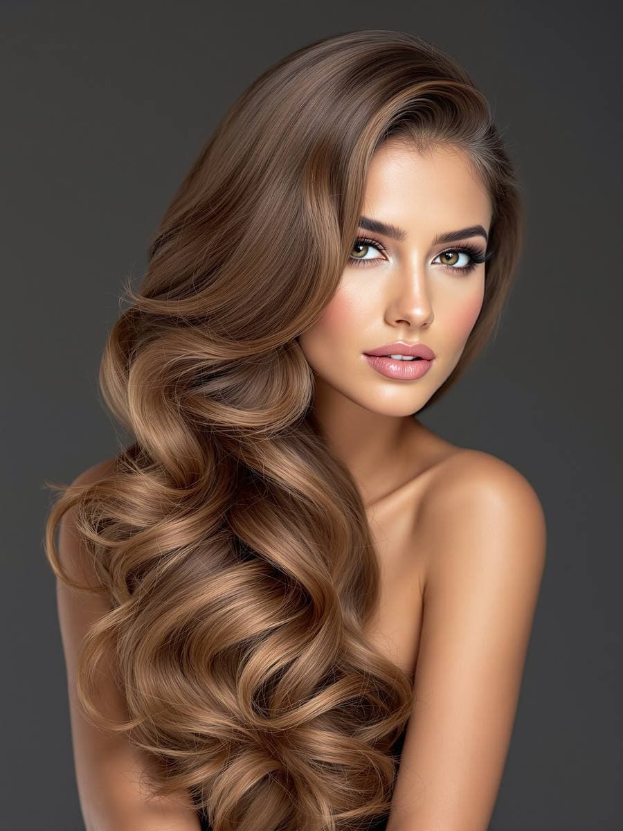 Bollywood-style glossy waves
